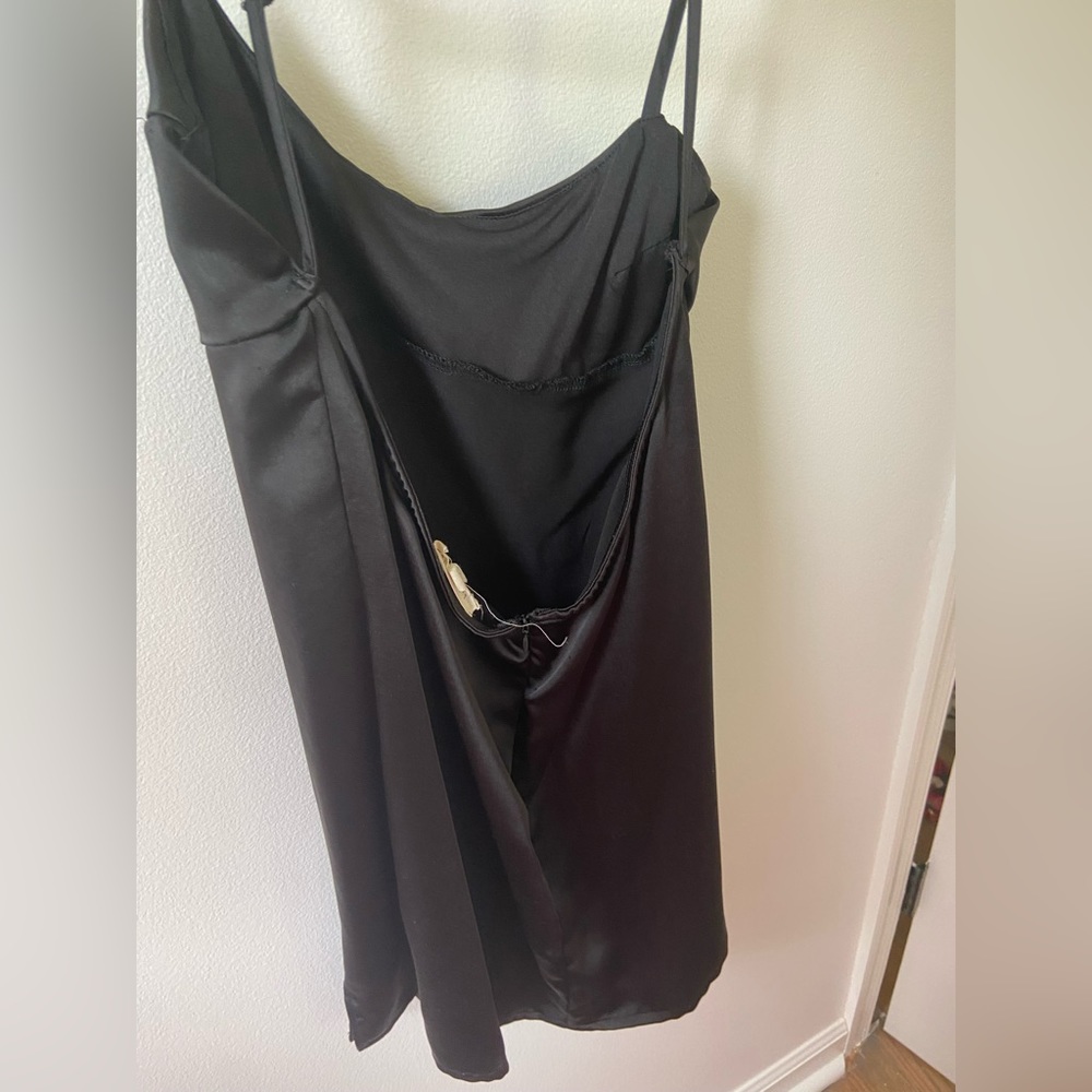 LA Hearts Satin Bustier Mini Dress